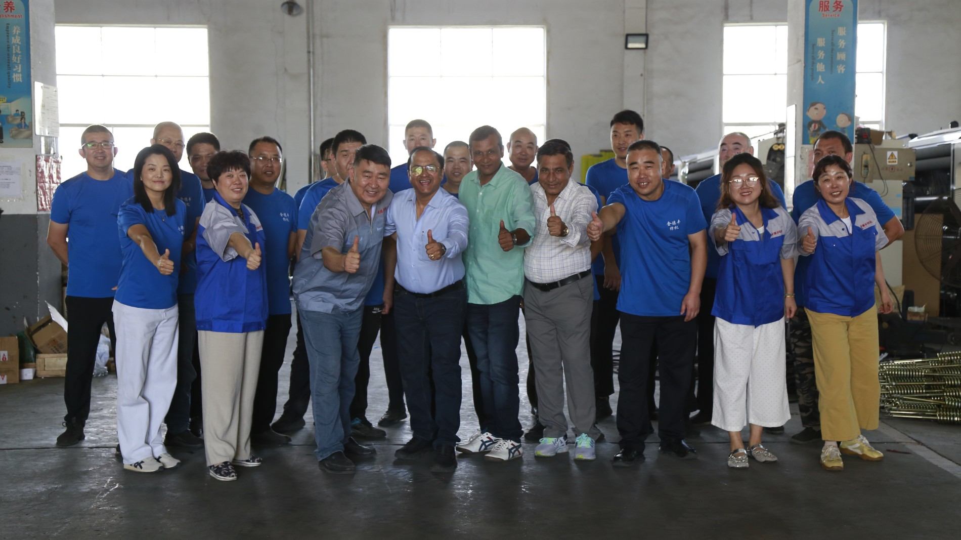 Harmony Impex China Tour 2026 - China Factory Team With Our Customer. Harmony Impex's customer with the China factory team.